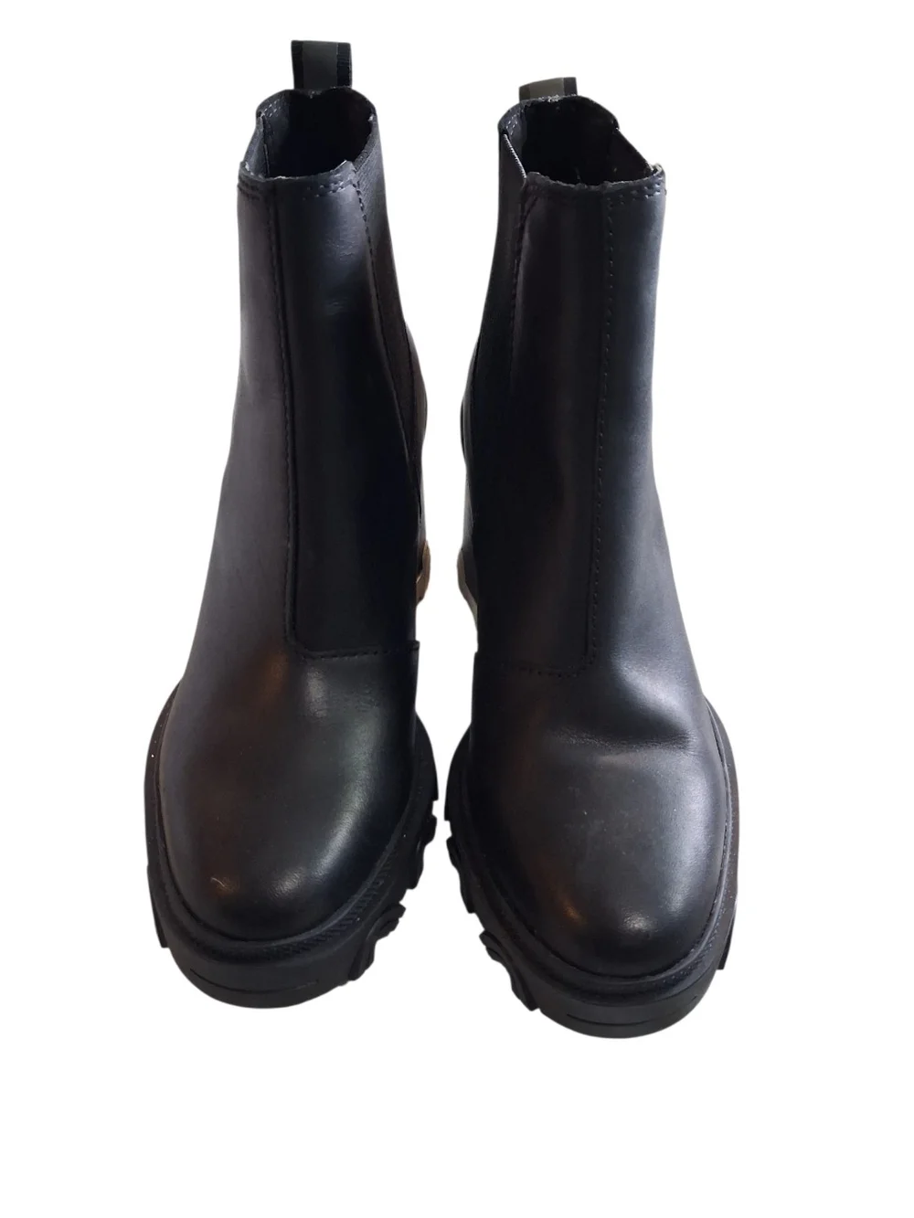 Black Sorel Chelsea Platform Heel Boots - Women
